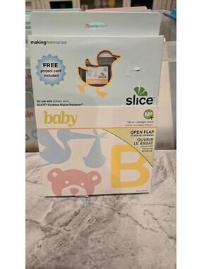 New SLICE CUTTER DESIGN CARD  BABY  Making Memories New Nwt